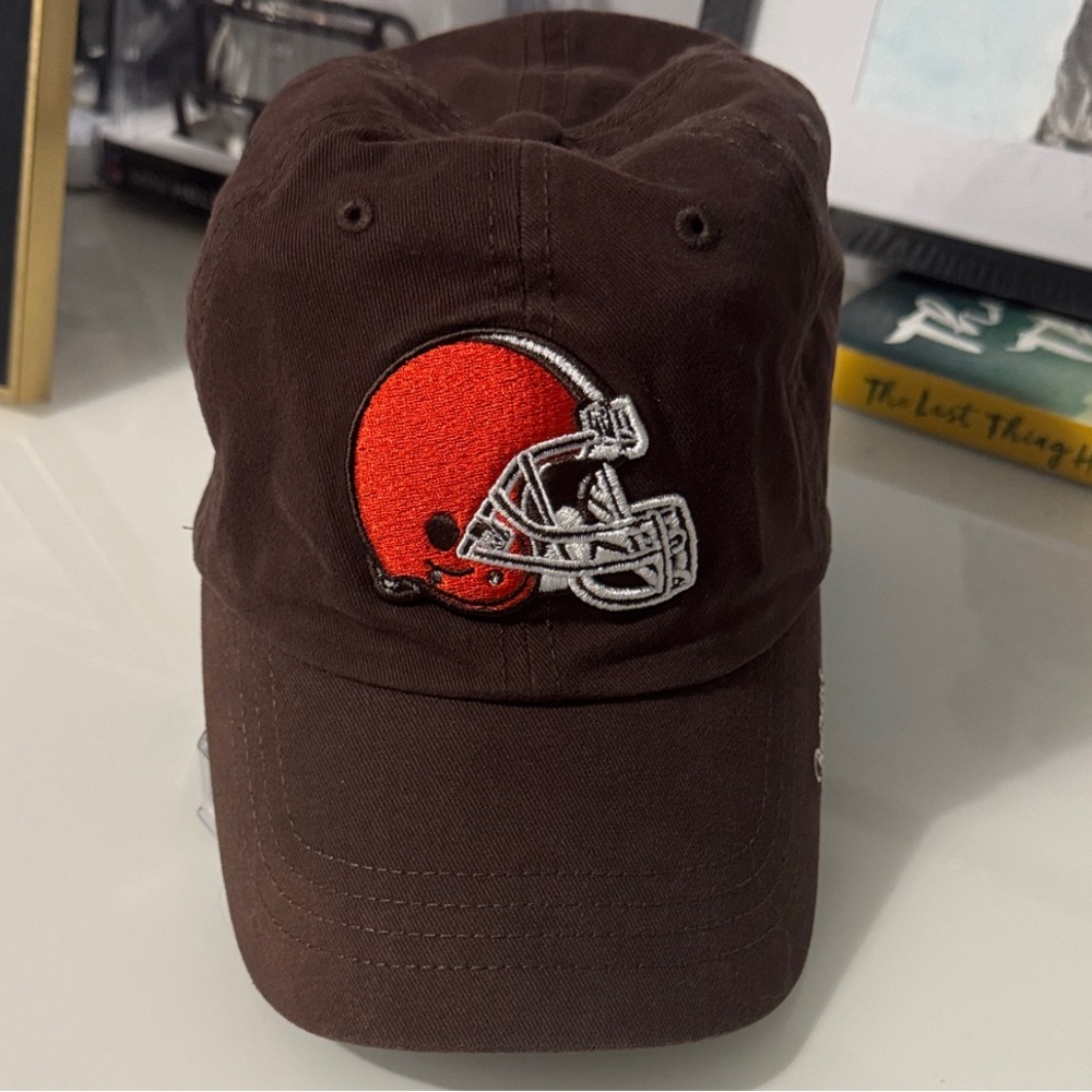 47 Brown Cap with White Embroidery